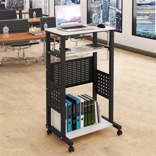 站立电脑桌台式家用办公桌可移动客厅简易打印机架简约投影仪桌子