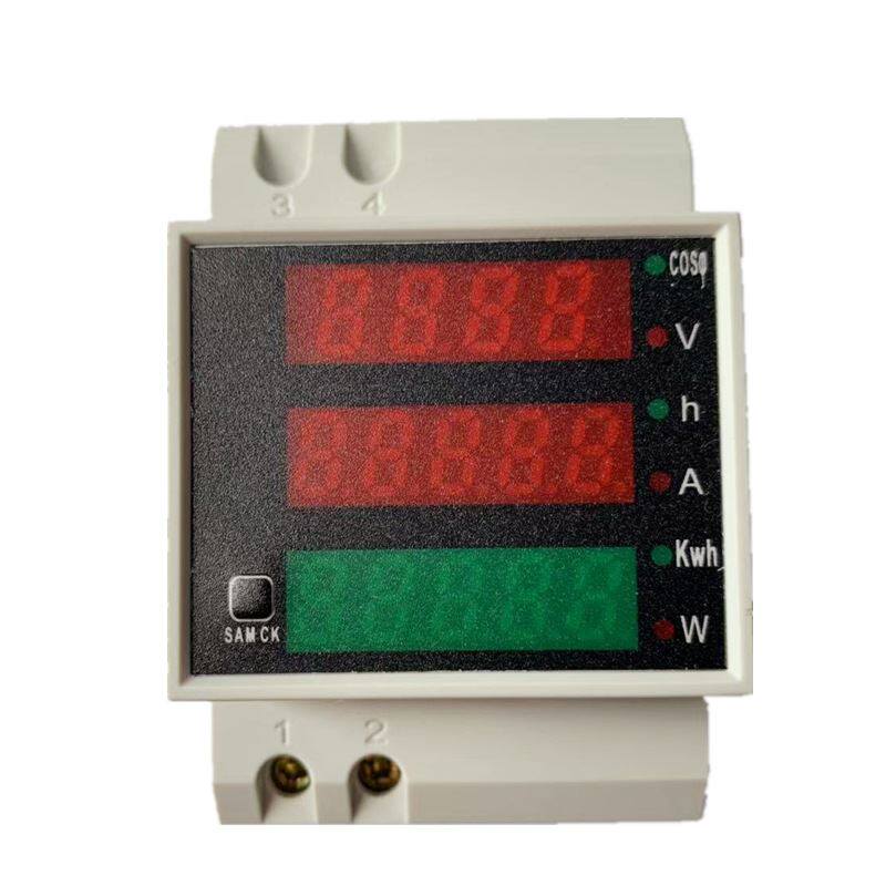 多功能数显导轨式仪表d52-2047电流电压功率功率因数表kwh