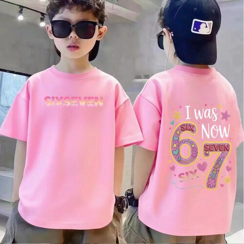 纯棉新款短袖T恤男女童卡通可爱SIXSEVEN67印花儿童上衣服打底衫