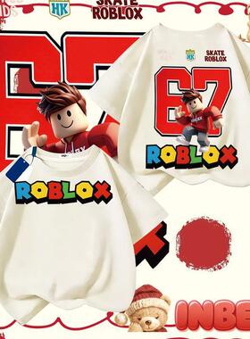 跨境six seven 67印花欧美男女通用纯棉T恤宽松休闲大码圆领短袖