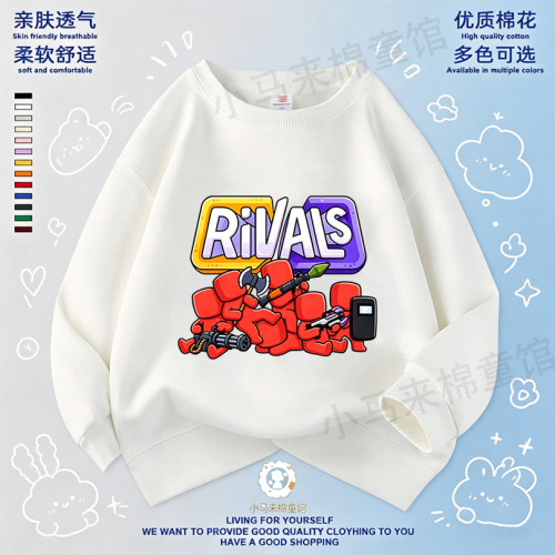 跨境新品Roblox rivals衣服儿童卫衣长袖春秋装圆领男女童上衣服