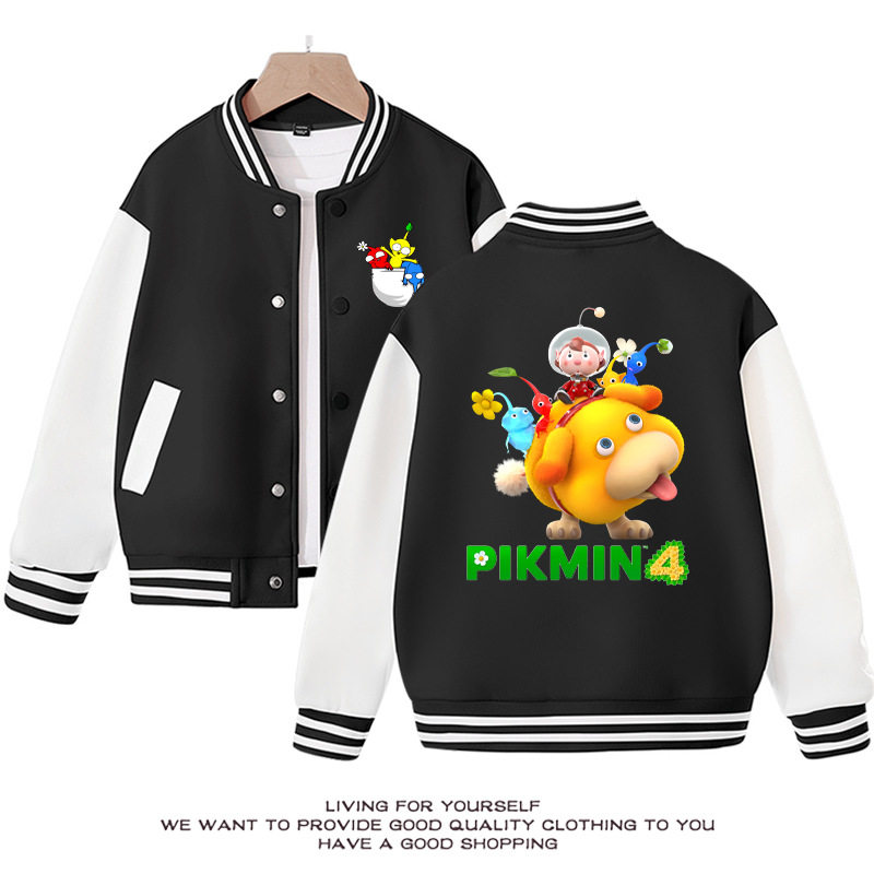 跨境新款Pikmin皮克敏衣服儿童韩版男女童百搭春秋款棒球服外套潮