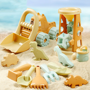 儿童沙滩车玩具套装 宝宝赶海边海滩挖沙铲子沙池玩沙子工具桶沙漏