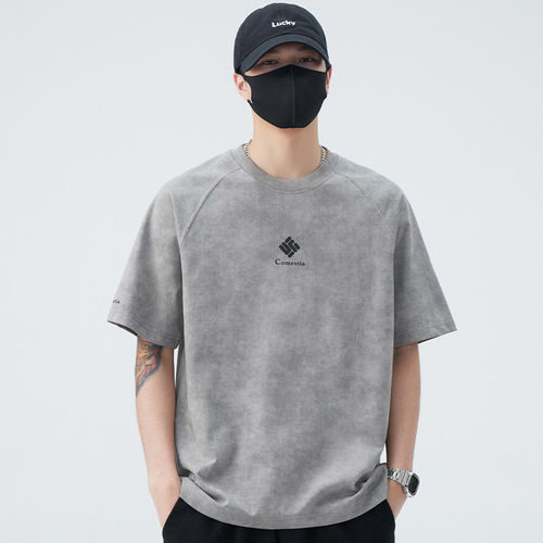 VISVIM SHINY潮牌短袖t恤男夏季扎染印花宽松百搭半袖体恤男生