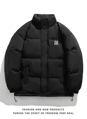 潮牌立领羽绒棉服男士2025冬季新款加厚保暖棉衣潮流时尚男士外套