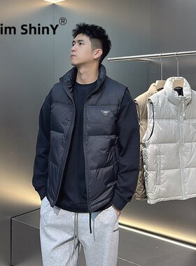visvim90白鸭绒立领羽绒马甲男