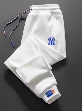 奥特莱斯丨一折丨秋冬季加绒刺绣纯棉弹力休闲男女运动卫裤束脚