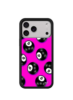 【顶版WF刻字】WildFlow紫色的黑8台球手机壳适用苹果iPhone17/16/15/14/Pro/Max/Air壳保护套硅胶防摔