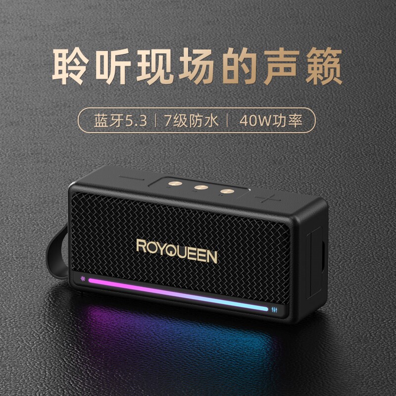 朗琴M5蓝牙音箱无线便携重低音炮水户外音响高端音质大音量小型防
