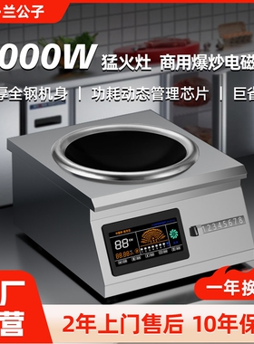 兰公子商用电磁炉猛火灶8000w凹