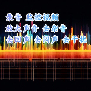 录音降噪 监控视频 降噪 去杂音 去回声 去闷声 去干扰 声音提取