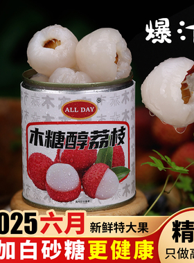 中老年零食【控糖食品】木糖醇荔枝罐头水果新鲜糖低添加无防腐剂