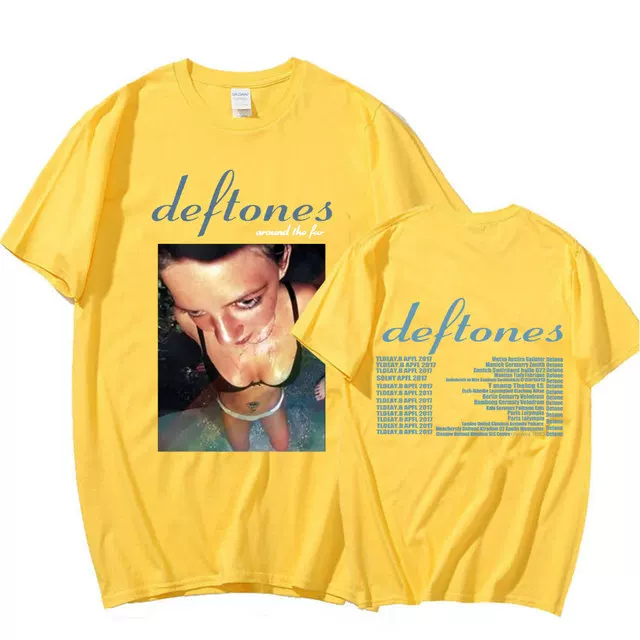 Футболка тура DEFTONES Around the Fur Tour Band Concert Punk Хип Хол