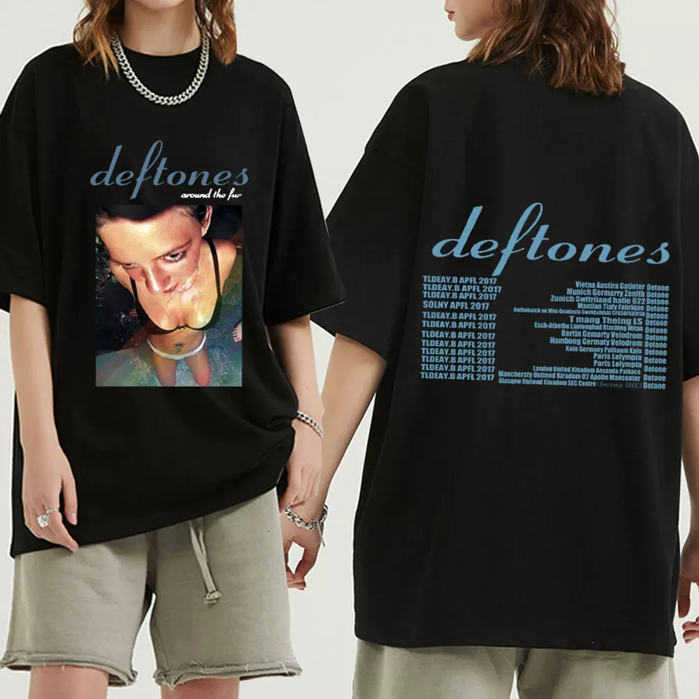 Футболка тура DEFTONES Around the Fur Tour Band Concert Punk Хип Хол