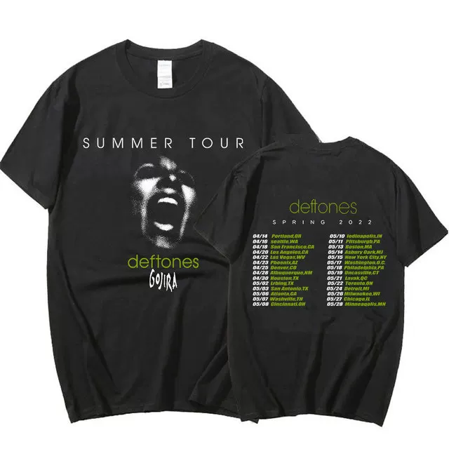 Футболка тура DEFTONES Around the Fur Tour Band Concert Punk Хип Хол