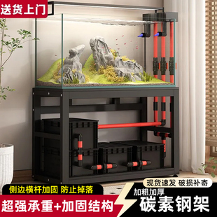 鱼缸架水族箱专用小型鱼缸桌超强承重金属支架放置柜双层钢架龟缸