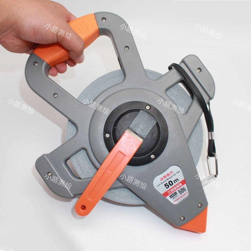 新款雄狮卷尺50米防水不生锈100米30m米大卷尺高精度工程耐用水洗