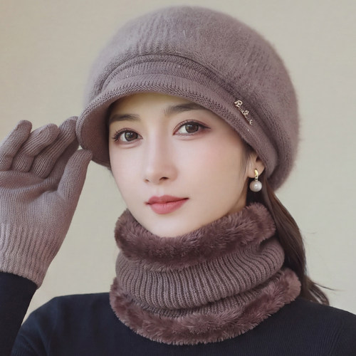 秋冬加绒保暖防风妈妈鸭舌帽