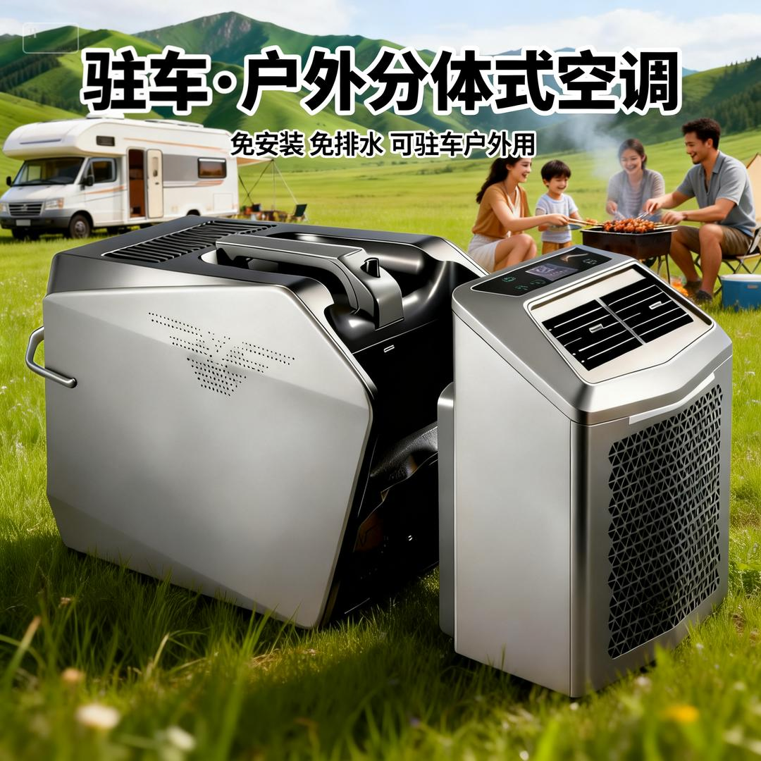 移动空调单冷一体机压缩机驻车露营帐篷小型便携分体式户外空调