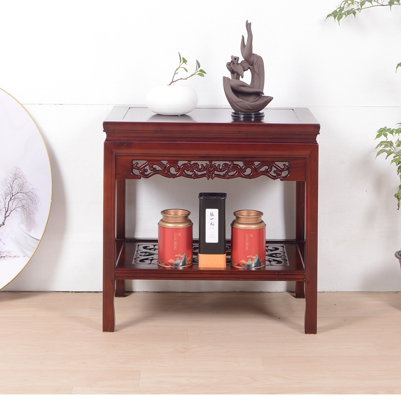 沙发边几角几柜实木小茶几简约小方桌多功能抽屉款客厅喝茶台中式
