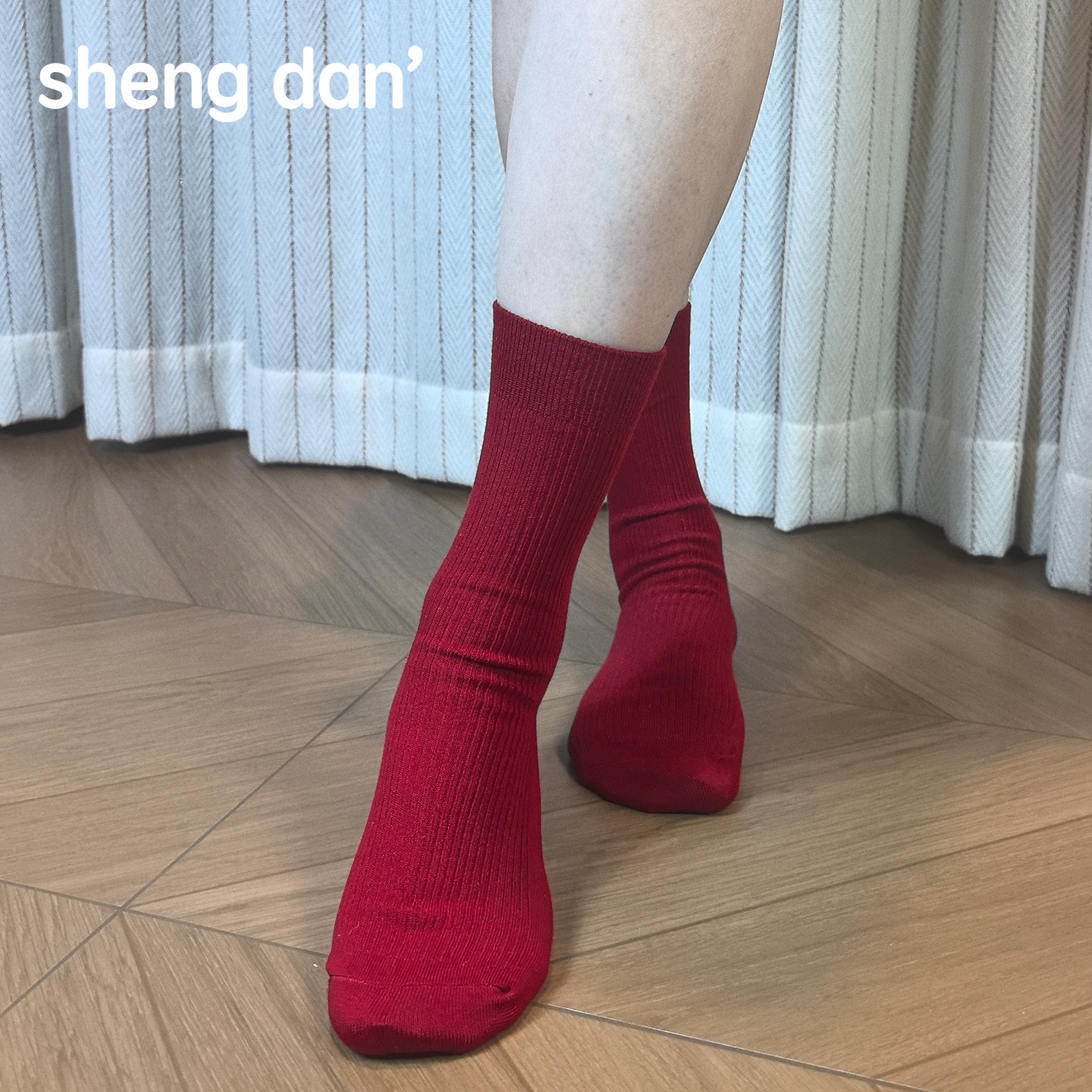 复古简约棉薄款堆堆中筒袜女