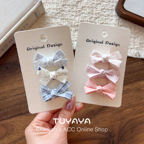 韩系蝴蝶结宝宝侧边夹