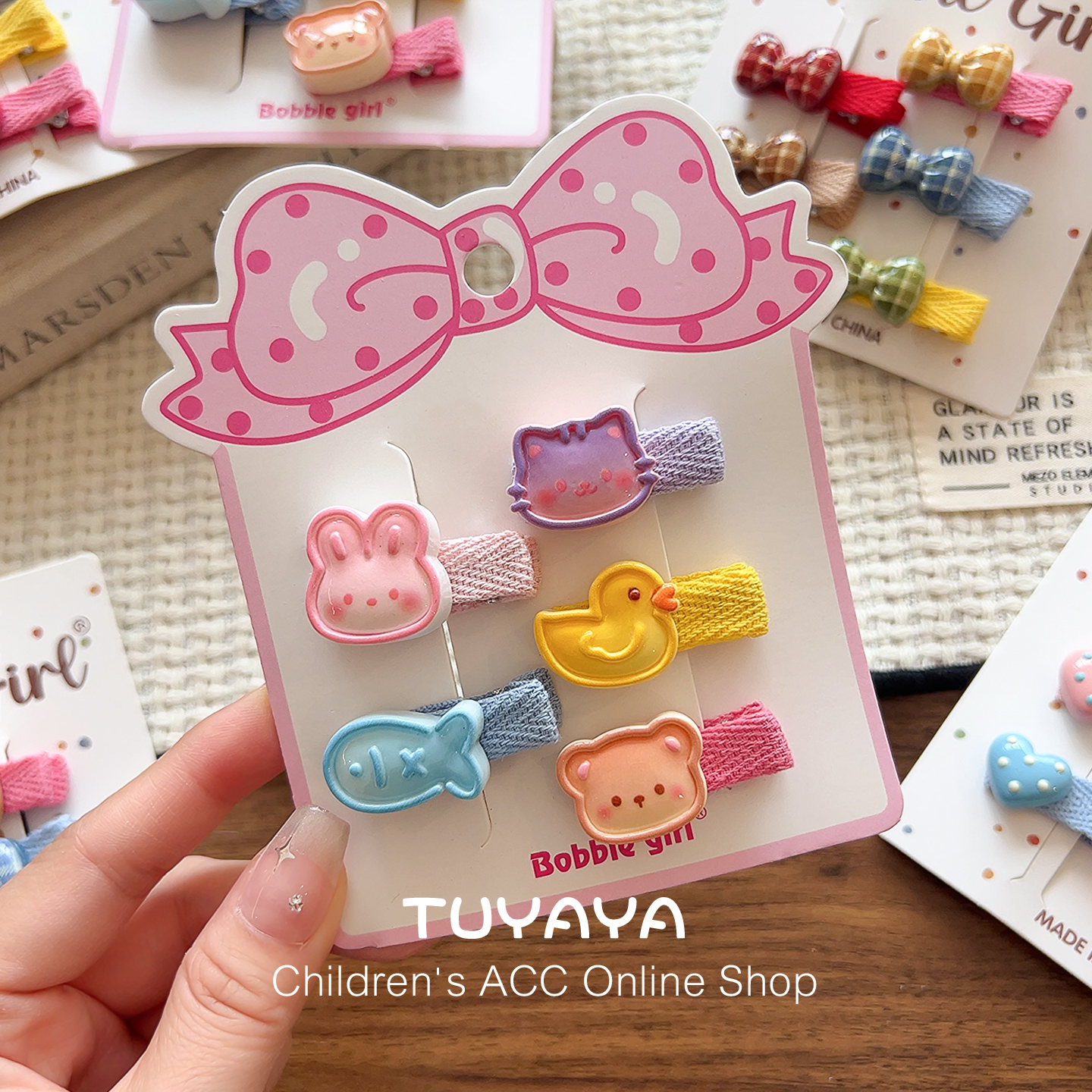 宝宝不伤发全包布发夹