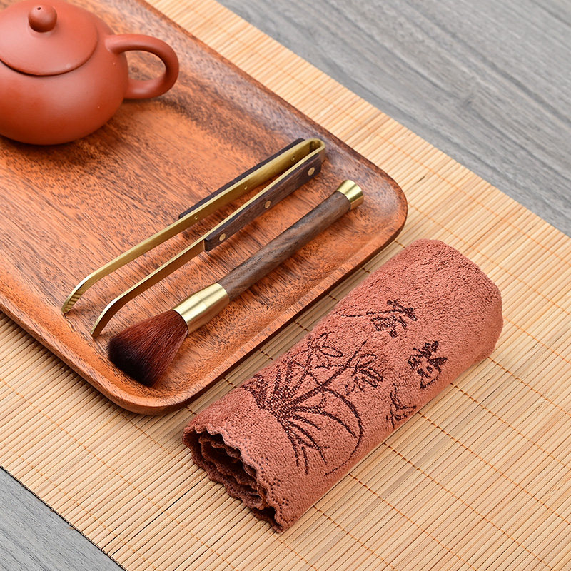 茶夹三件套黄铜洗杯功夫茶镊图片