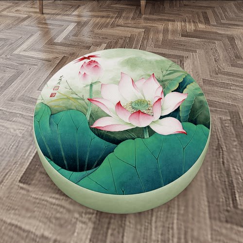 荷花榻榻米阳台客厅打坐跪拜佛墩