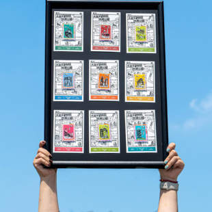 杭钢阿条镭射冰箱贴