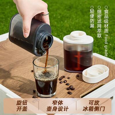 户外便携小型冷萃杯家用储水凉水杯冷水杯凉茶壶冰水壶饮料冷翠壶