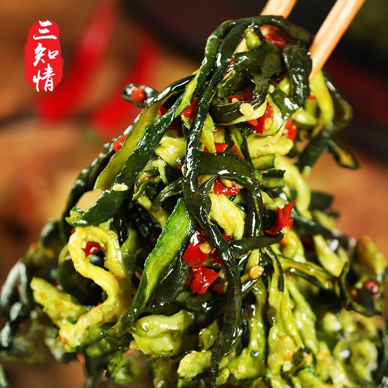 三知情脆爽黄瓜皮瓶装下饭菜