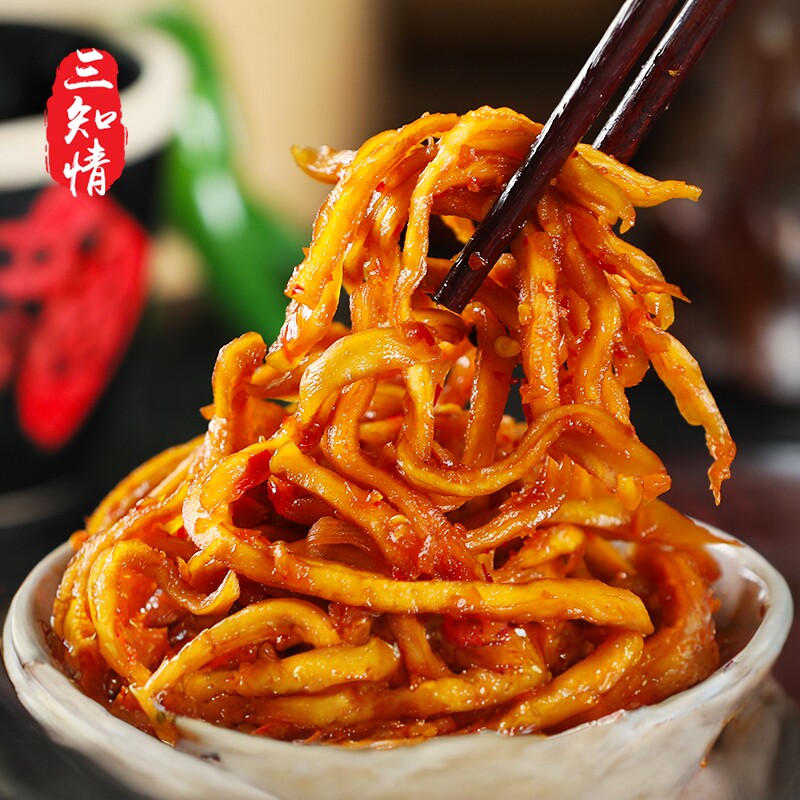 湖南特产香辣木瓜丝下饭菜三知情爽口即食开味农家木瓜条咸菜瓶装