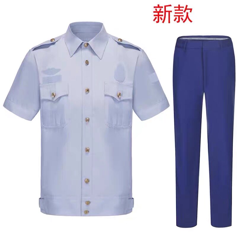 新式夏季常服短袖衬衫男女内衬夹速干衬衣