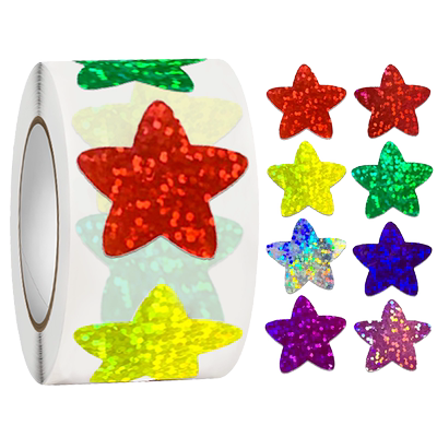 闪闪镭射星星贴纸五角星贴纸贴纸