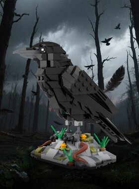 SETbricks  乌鸦 小颗粒积木兼容益智儿童玩具套装拼插礼品