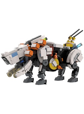 SETbricks积木MOC地平线巨兽游戏怪物机甲摆件拼装玩具益智礼物