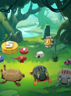 SETbricks积木皮克敏4-虫子和颗粒游戏角色高砖拼装玩具组装模型