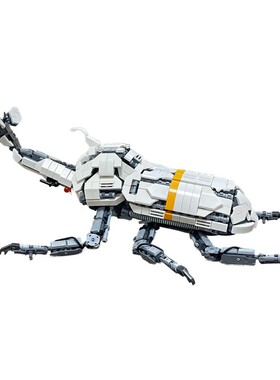 setbricks积木白色机甲—机械甲虫组装拼装模型高砖零件MOC玩具