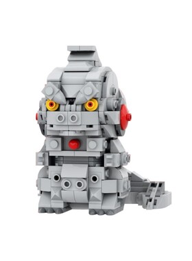 SETbricks积木MOC195226机械哥斯拉蠢萌怪物造型拼装拼插模型玩具