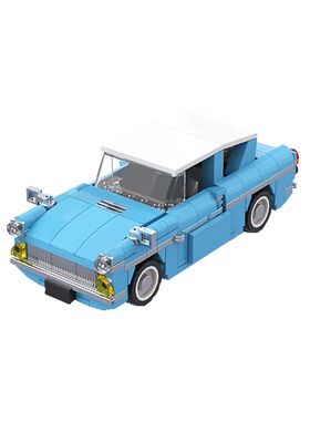 SETbricks积木MOC哈利波特韦斯莱的飞行福特安格利亚汽车玩具模型