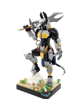 SETbricks积木MOC金属阿努比斯怪兽怪物拼装组装模型高砖零件玩具