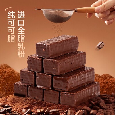 金妮莎榛子巧克力味威化饼干榛子夹心饼干巧乐脆休闲解馋追剧零食