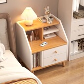 卧室床头柜简约现代小型简易出租房用置物架家用新款 床边收纳柜子