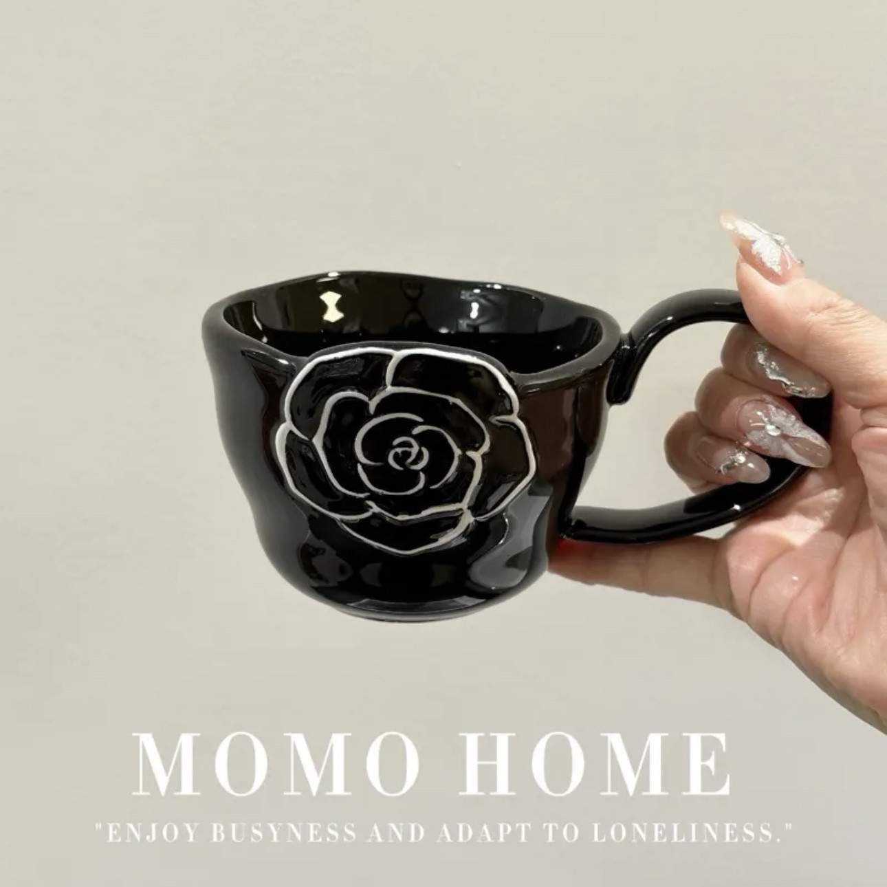 MOHE家居山茶花马克杯设