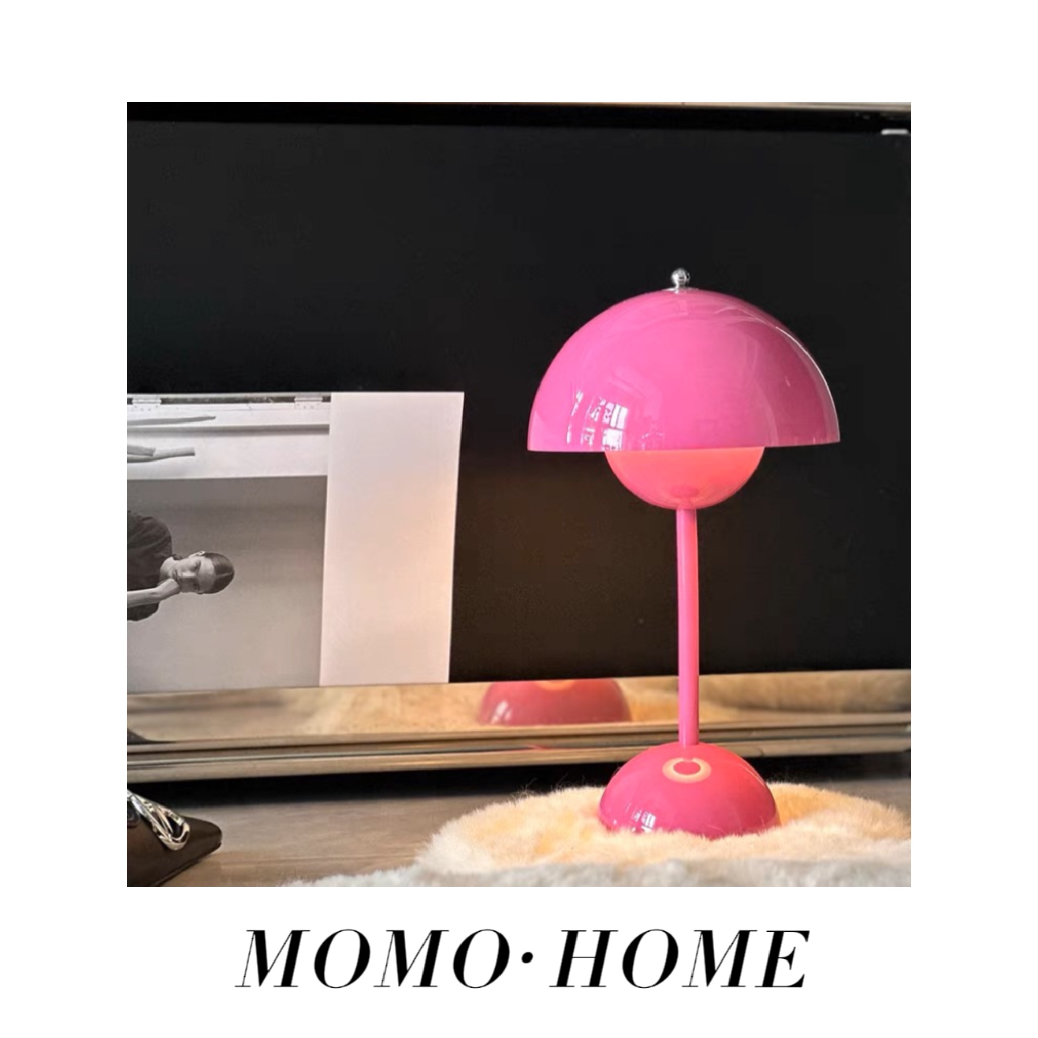 MOMO HOME家居北欧充电触摸花苞台灯氛围装饰马卡龙床头灯LED