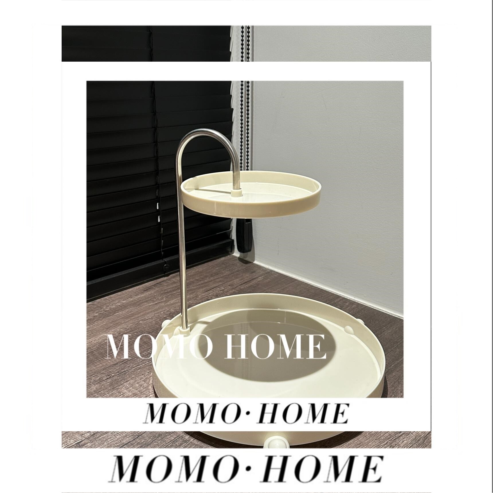 MOMO  ins轻奢小啾收纳架双层可旋转收纳架玄关香水置物架