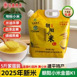 辽盛飨禾2025新米 东北辽宁朝阳建平小米黄小米2.5kg熬小米粥杂粮