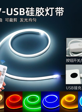 USB Flexible Neon Light LED Strip Light Silicone COM跨境出口