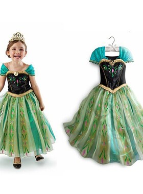 Frozen Slim dresses Girls princess dress children dress ANNA